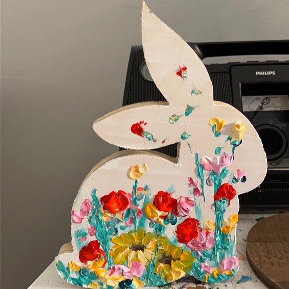 Other - Hand painted wooden rabbit 🌸